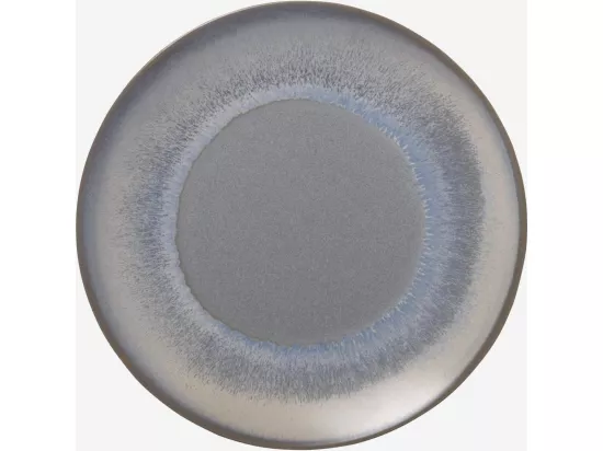 HABITAT - Assiette à dessert en grès - 22 cm - Bleu et marron (Lot de 3) - Asta