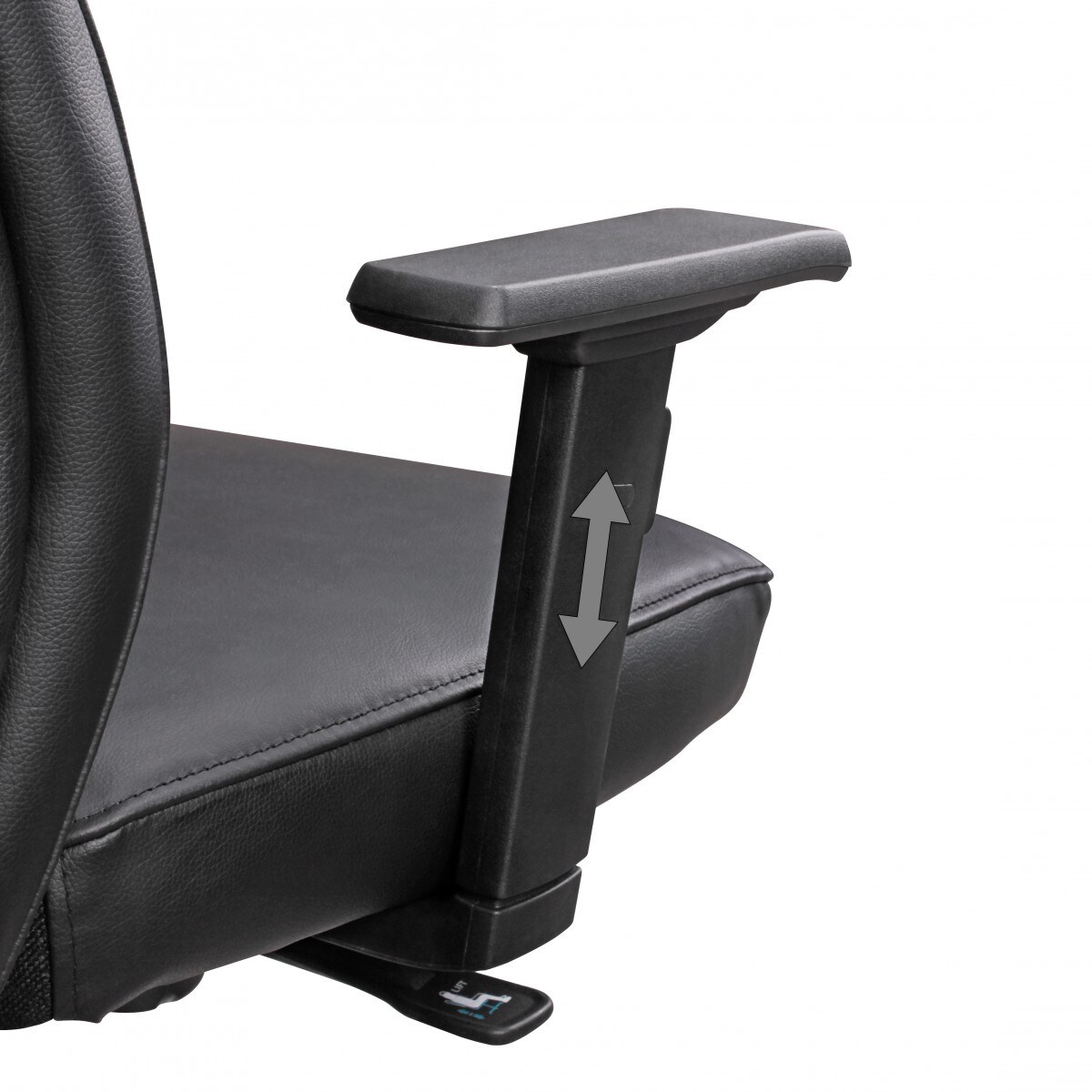 Bürostuhl Chefsessel PORTO Leder Schwarz Schreibtischstuhl Drehstuhl ergonomisch