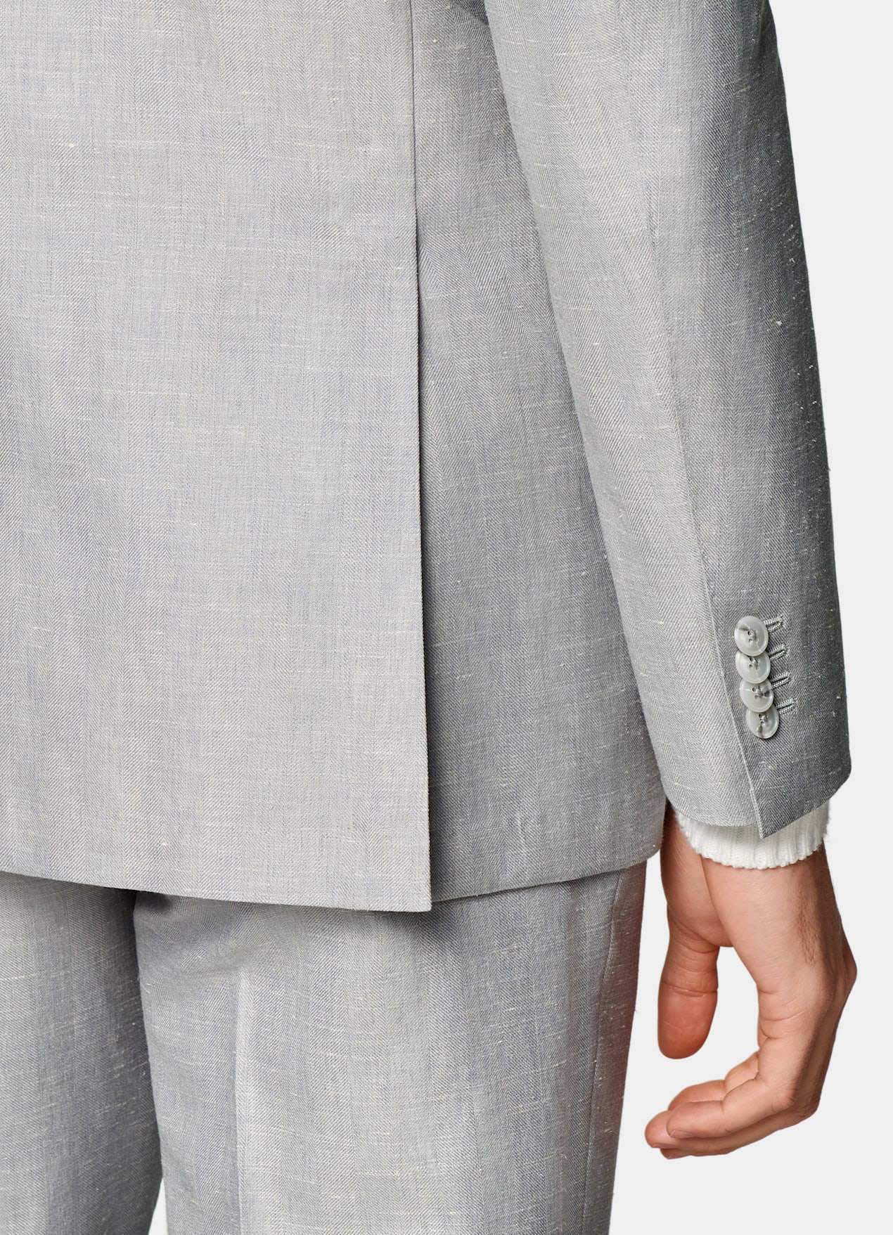 Costume Havana coupe Tailored gris clair