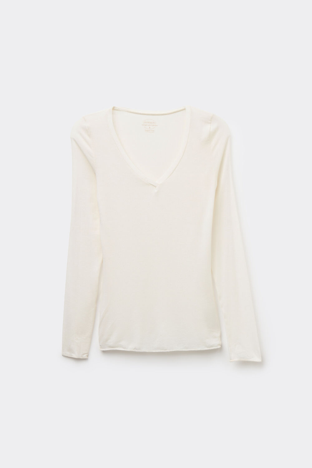 Blusa com decote em V em Modal Ultraleve com Caxemira