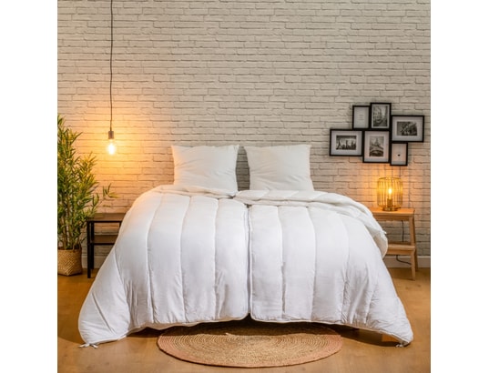 BLEU CALIN - Couette réglable : légère à chaude - 220x240cm - l'adaptable...