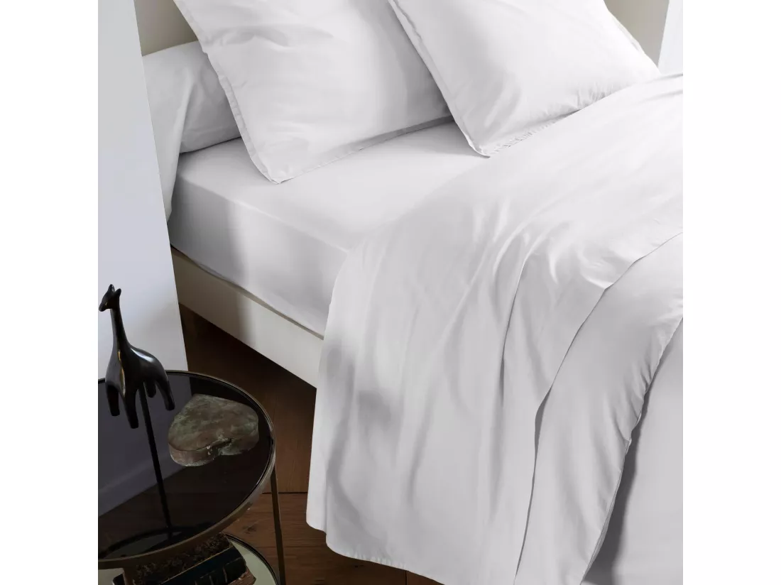 Drap plat coton lavé - SOMEO Beige 240x300 - CELESTE