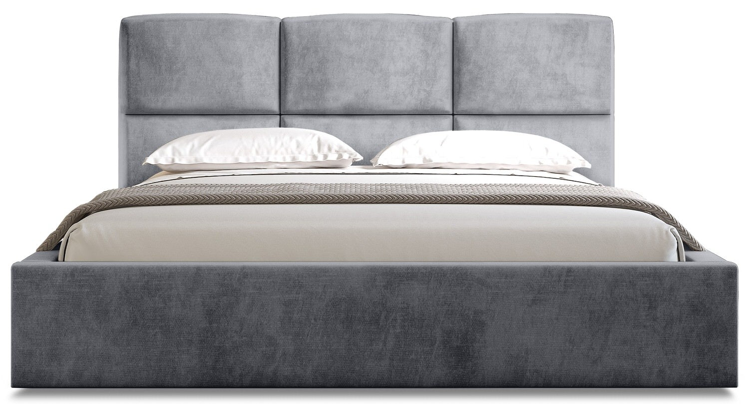 Trae Mobler Porto 160 x 200 cm Gestoffeerd Bed Asgrijs