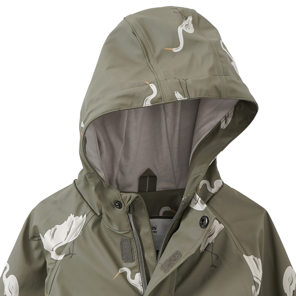 Topomini Pure Collection Baby Regenjacke mit recyceltem Material oliv