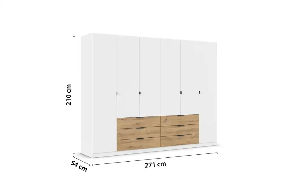 Drehtürenschrank Davoa 271 cm