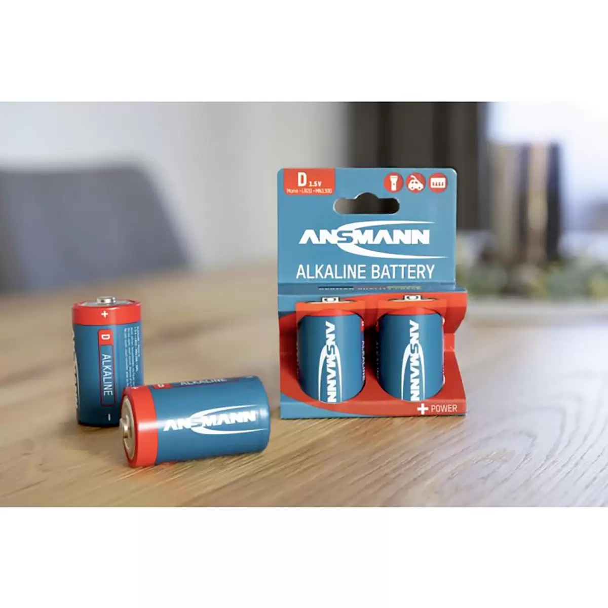 Batterie 2er Pack LR20 ANSMANN RED Alkaline blau,rot