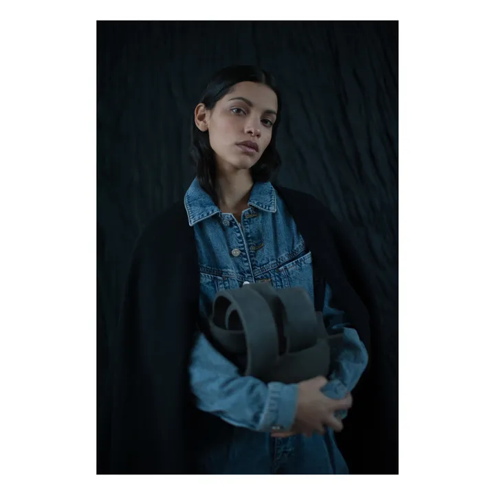 La Méricaine Cape Black Laine Recyclée | Noir