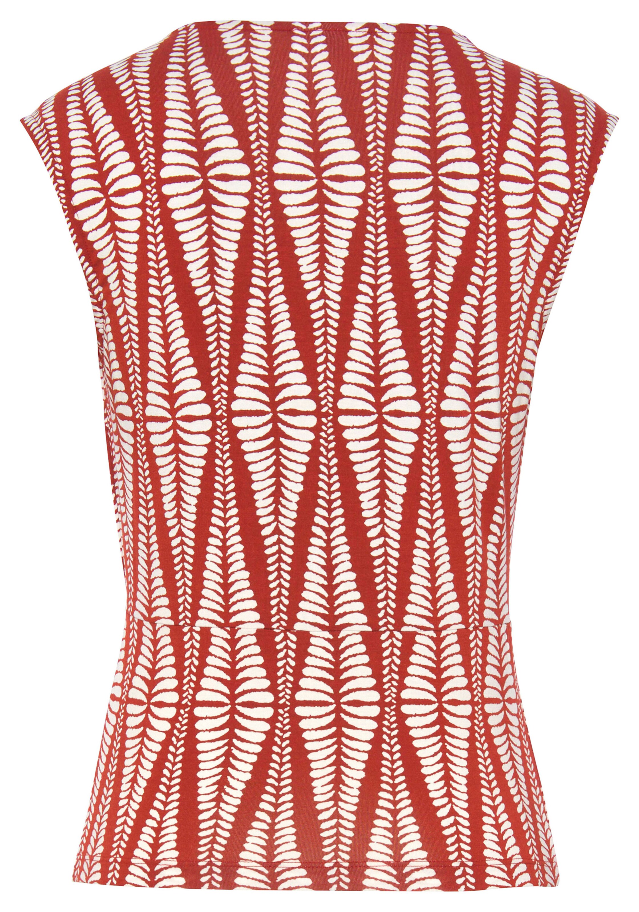 LASCANA Shirttop in terracotta-creme bedruckt