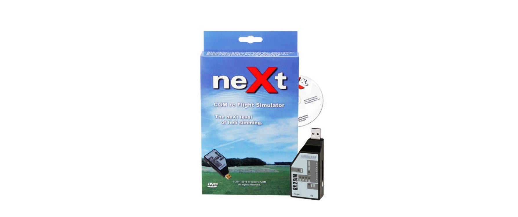 RC-Flugsimulator neXt CGM mit RX2SIM<br>RC Heli Flugsimulator, DE/FR/EN