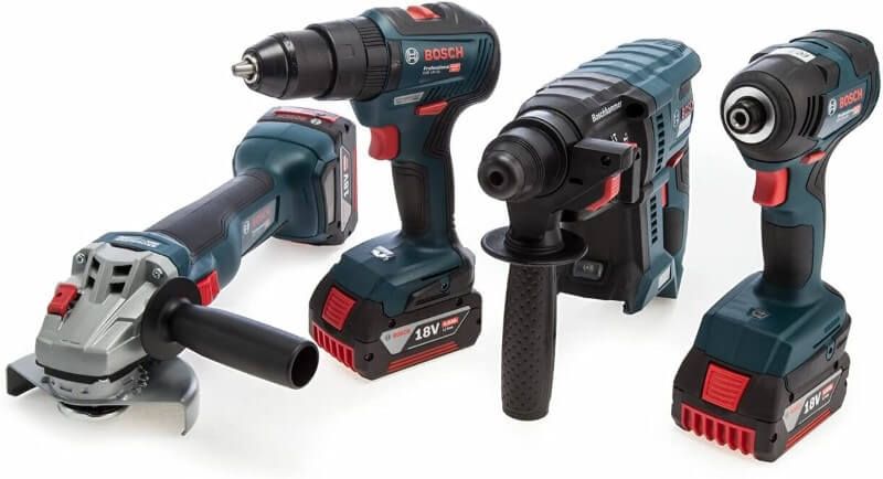 Bosch 0615990M2B 18V Li-ion accu 4 delige combiset (3x 4,0Ah) in tas