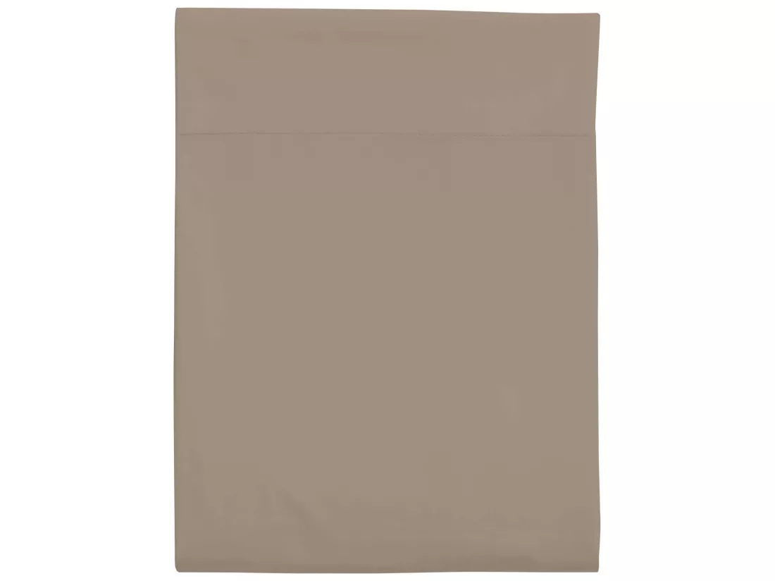 Drap plat 100% coton biscuit 180x290 cm