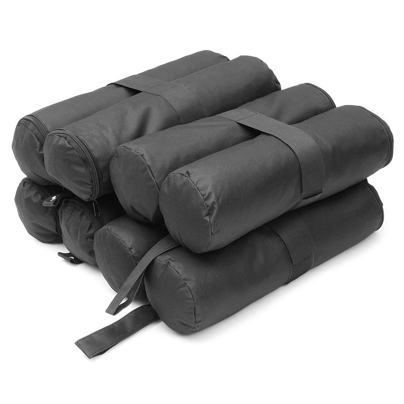 (4er Set) 40x40cm Befüllbarer Sandsack Beschwerer Standfuss Gewicht mit Reissverschluss für Festzelt / Pavillon - Schwarz