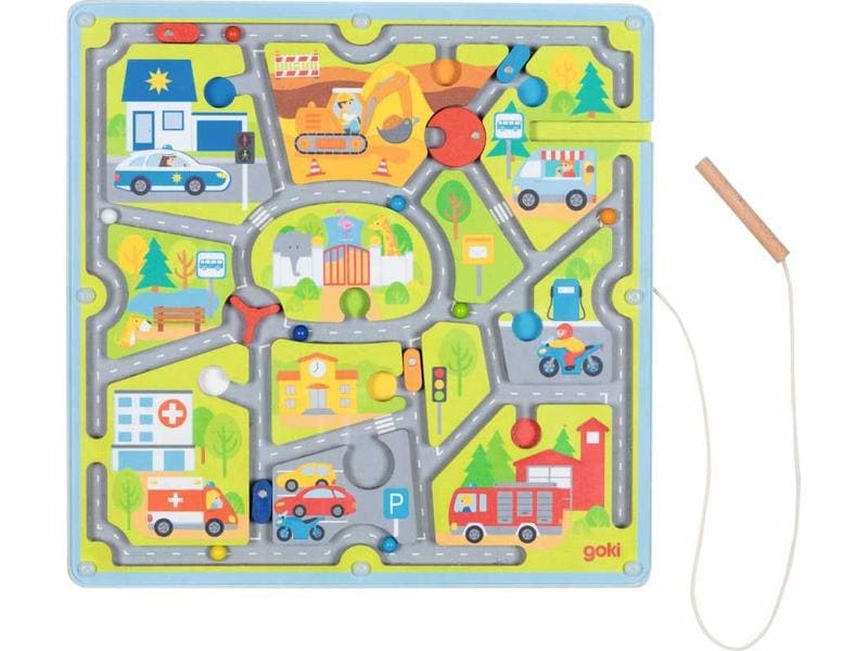 Goki Magnetlabyrinth Kleine Stadt Lehrreiches Magnetspiel