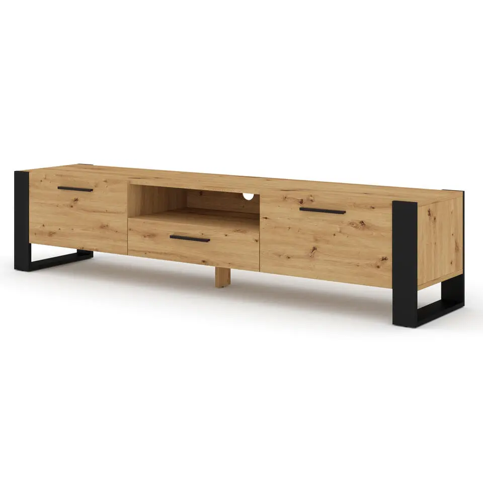NUKA TV meubel ladekast 200 cm eiken artisan