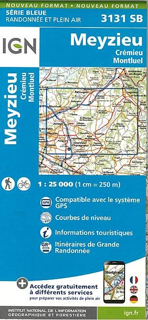 IGN - 3131 SB MEYZIEU CREMIEU 1 25 000