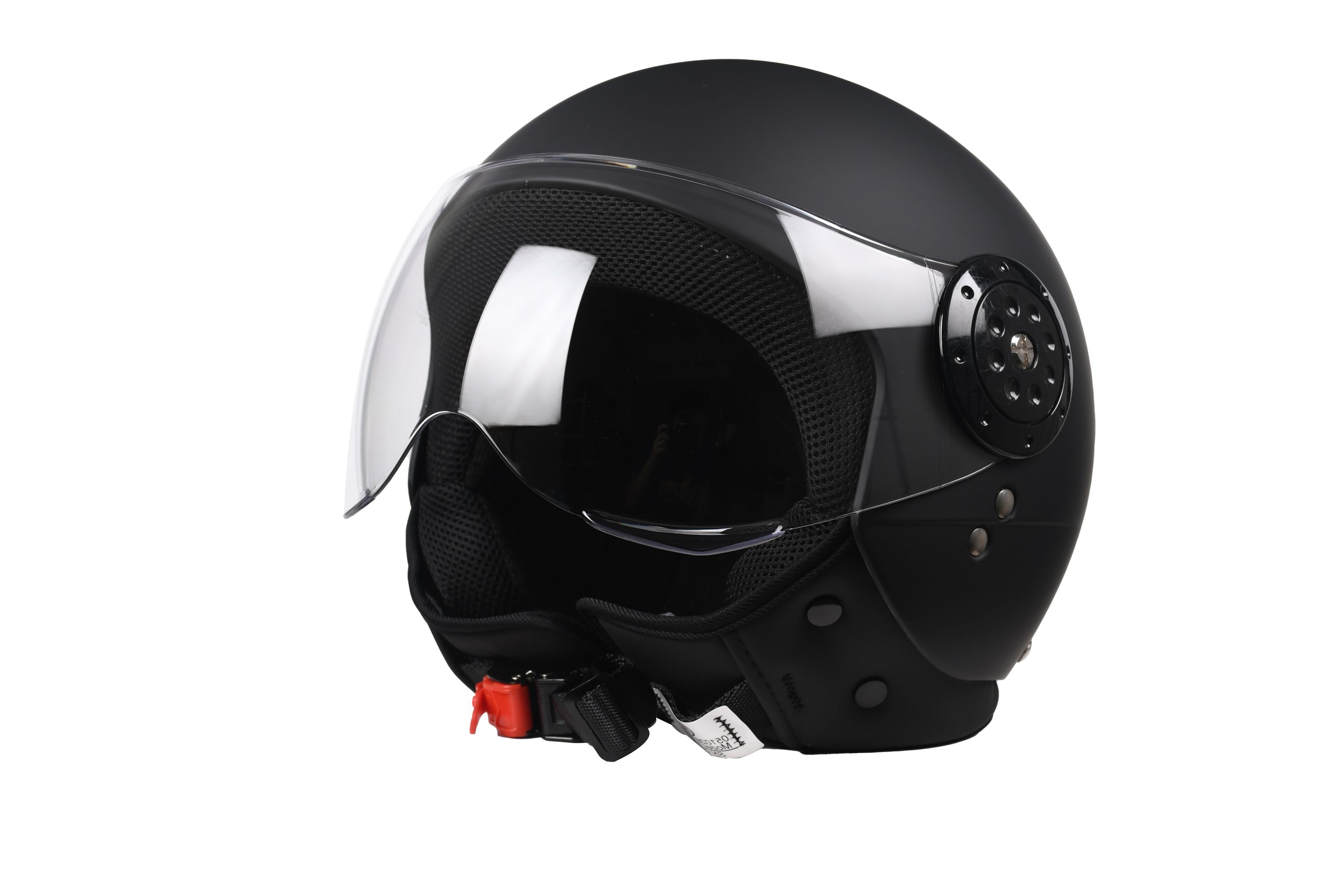 Motorrad Jethelm schwarz matt Grösse 61