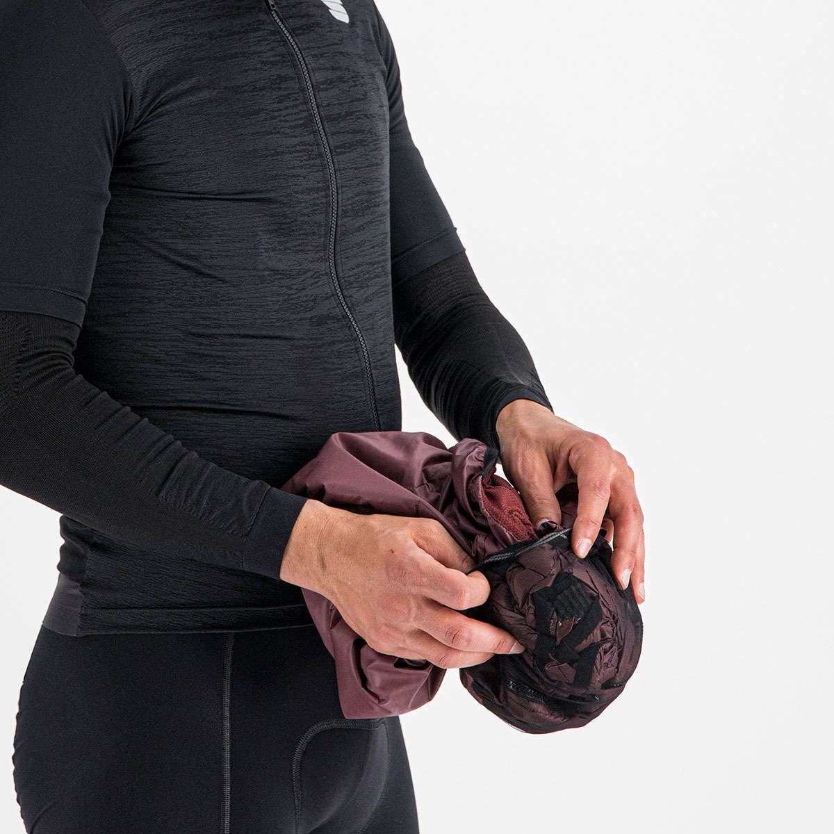Sportful Supergiara Puffy Fietsjack Korte Mouwen Donkerrood Heren