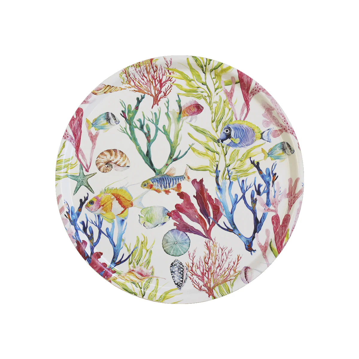 Plateau bois multicolore Diam. 38 Garnier Thiebaut