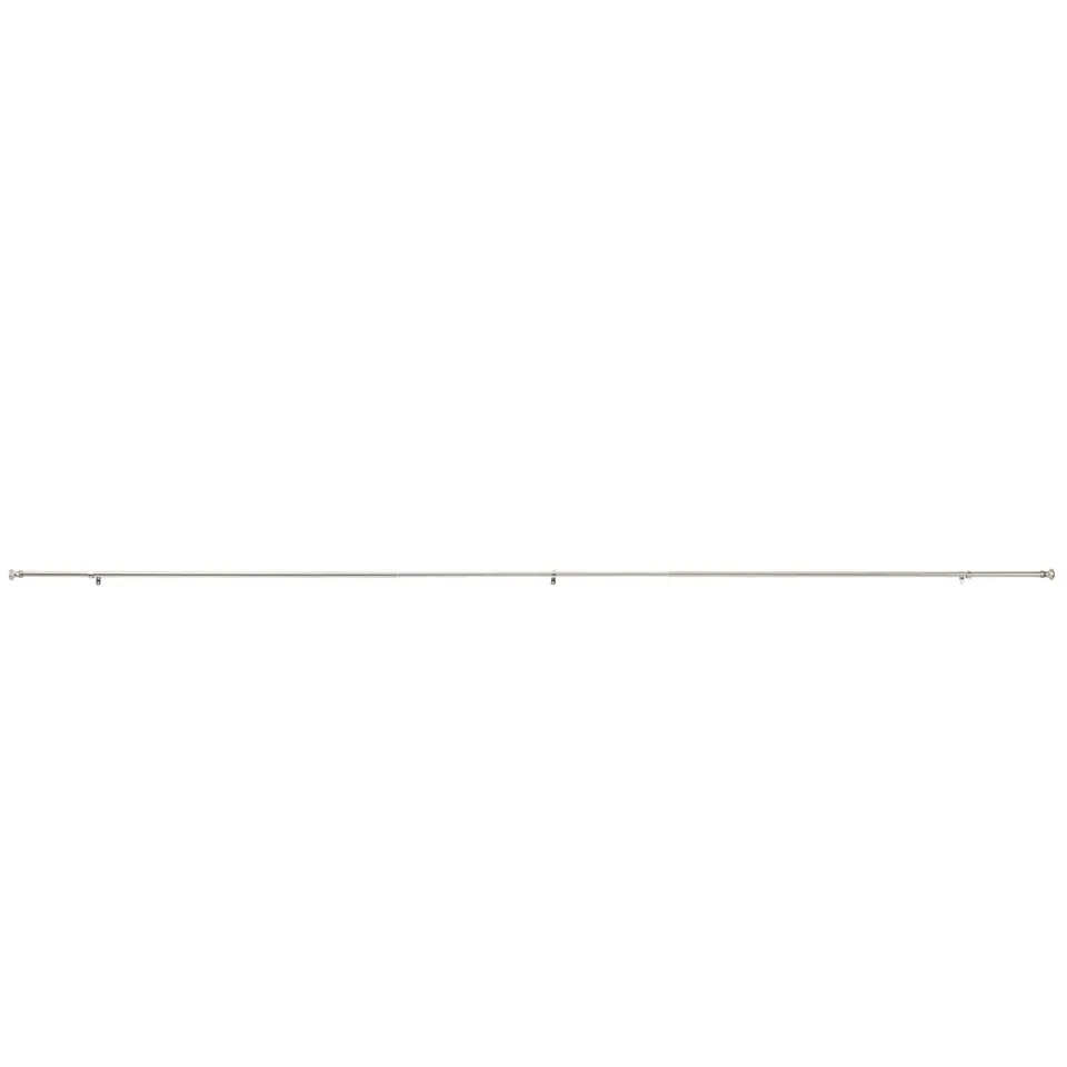 Lange gordijnroede - uitschuifbaar - 250-360 cm - zilvergrijs