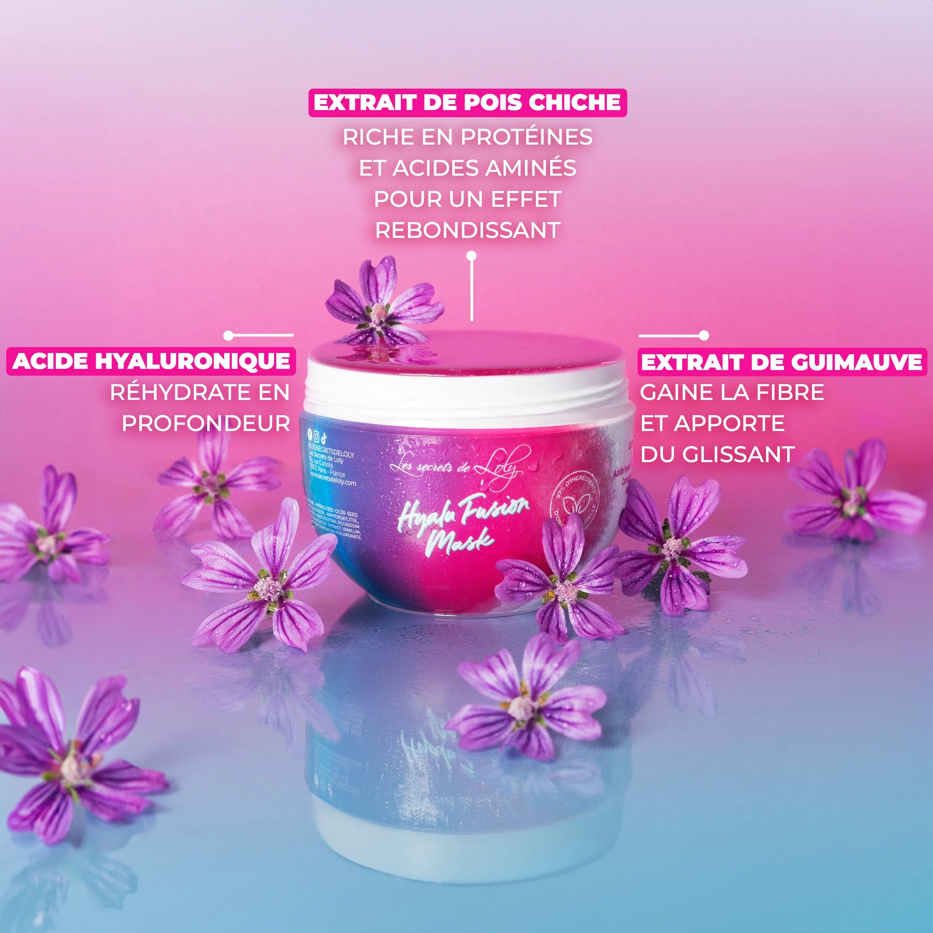 Hyalu Fusion Mask - Masque activateur de boucles - 300ml