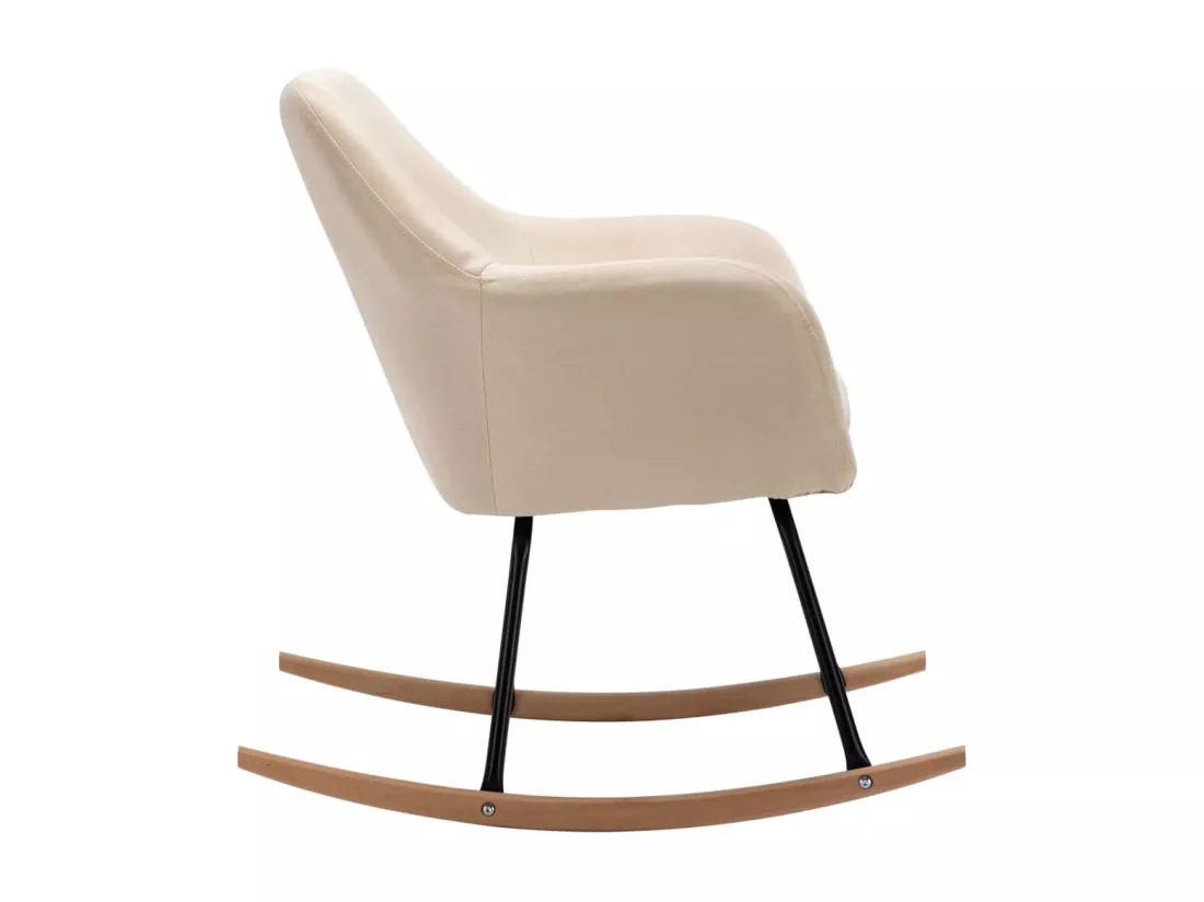 Chaise à bascule Crème Tissu