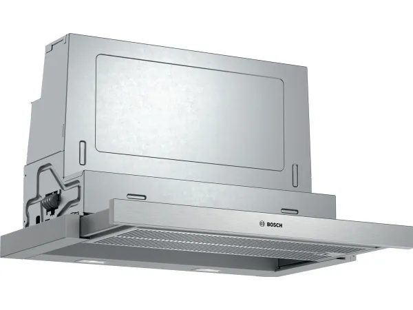 Bosch Serie | 4 DFS067A51 - Hætte - teleskopisk - Niche - bredde: 52.4 cm - dybde: 29 cm - udtrækning og recirkulation (-) - med intern motor - metalgrå