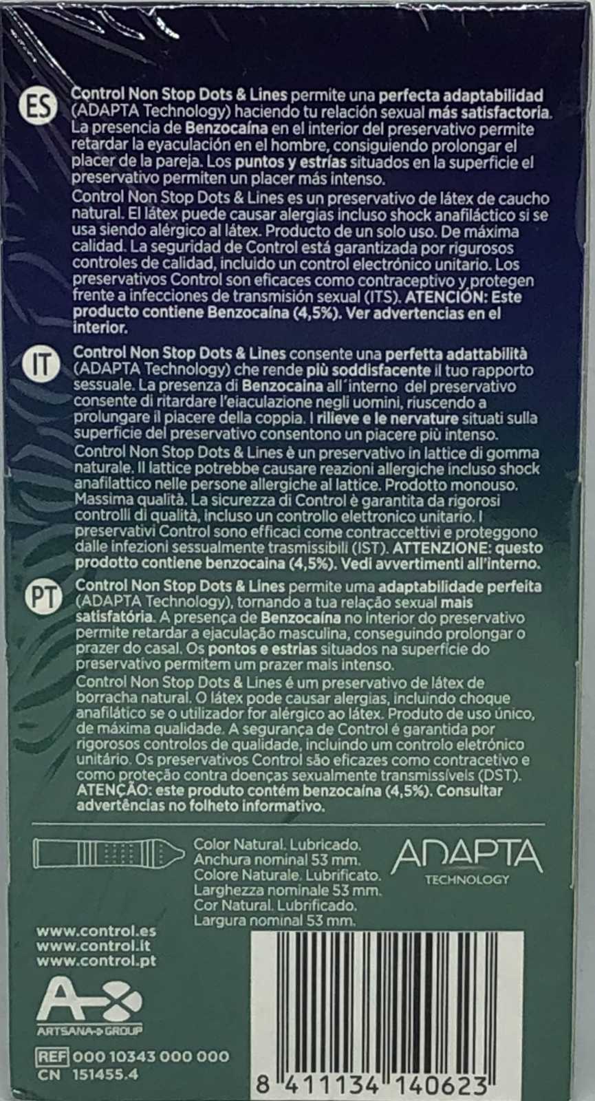 Controle de pontos e linhas contínuos (12 unidades).