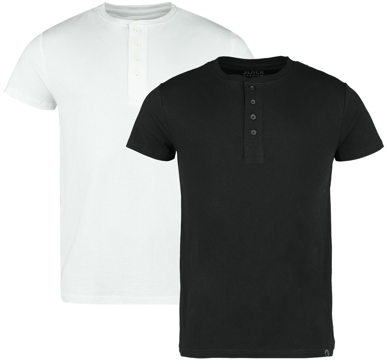 T-shirts Henley - Lot de 2 | Black Premium by EMP T-Shirt Manches courtes
