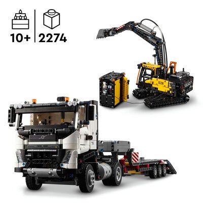 LEGO Technic 42175 Volvo FMX-trailer og EC230 el-gravemaskin