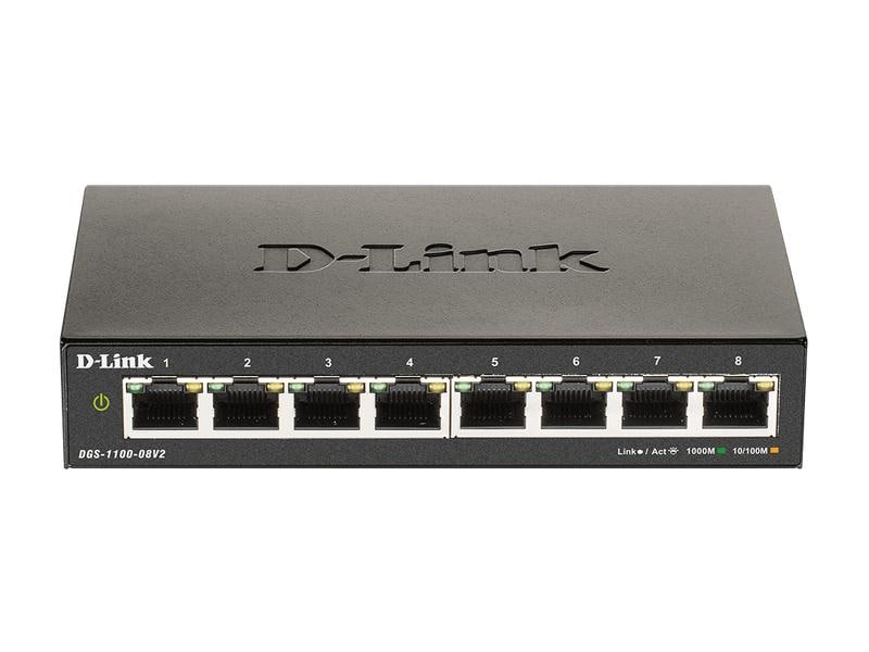 D-Link Switch DGS-1100-08V2 8 Port Gigabit Smart Managed SwitchesDGS‑1100 Serie