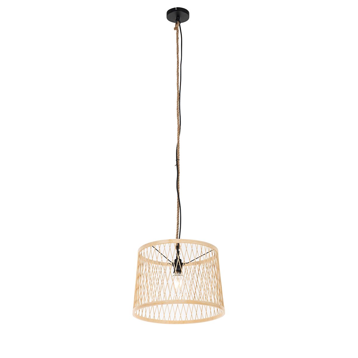 Landelijke buiten hanglamp rotan 40 cm - Calamus