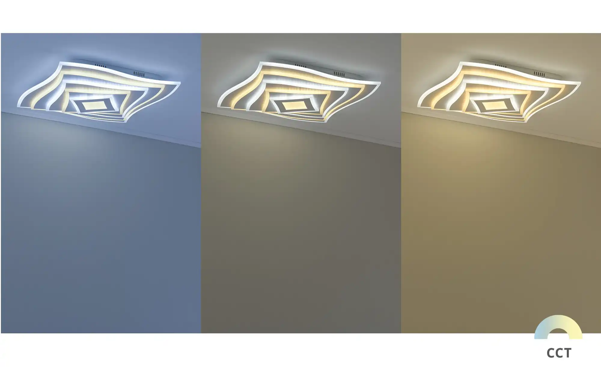 Fischer-Honsel LED-Deckeneuchte, weiß, mit Fernbedienung und Backlight