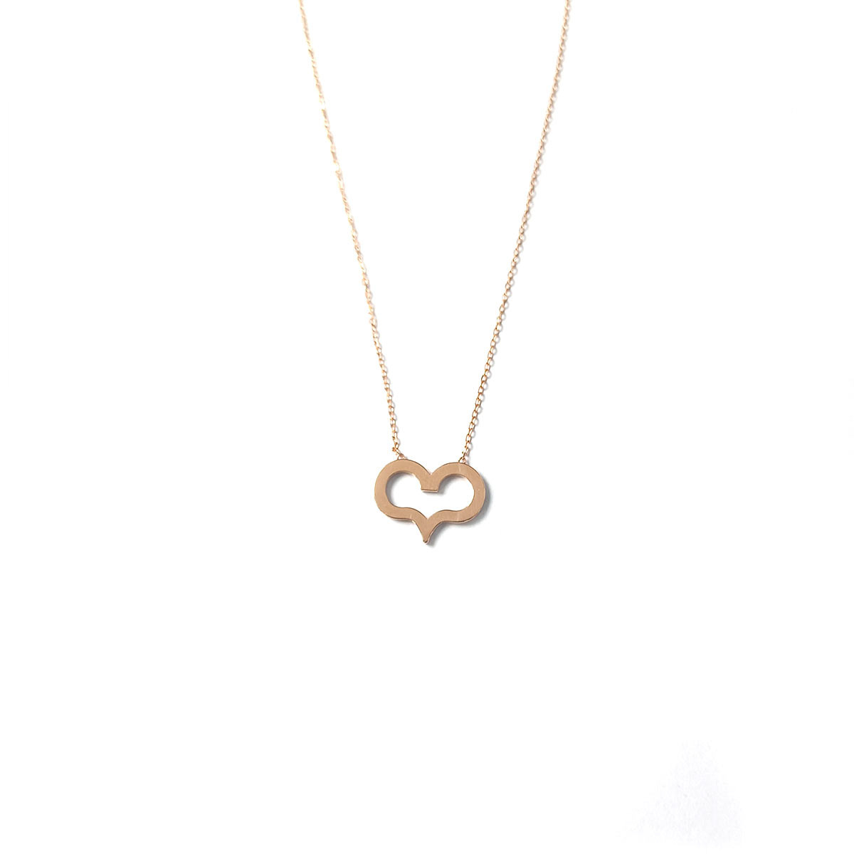 Collier DINH VAN d'occasion or 750 rose maille forçat 40,5 cm