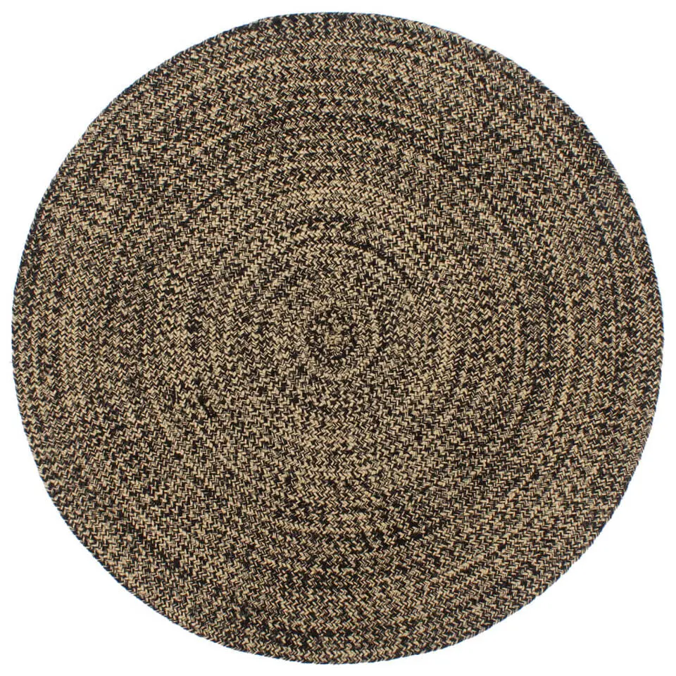 vidaXL - Vloerkleed - Zwart - Jute