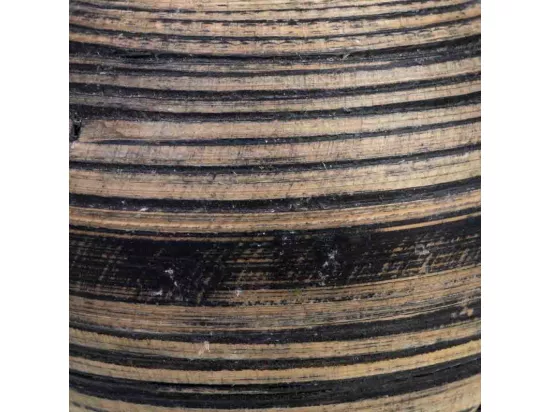 Ensemble plateau et 3 bougeoirs en bois de bambou marron 33x13x3h cm