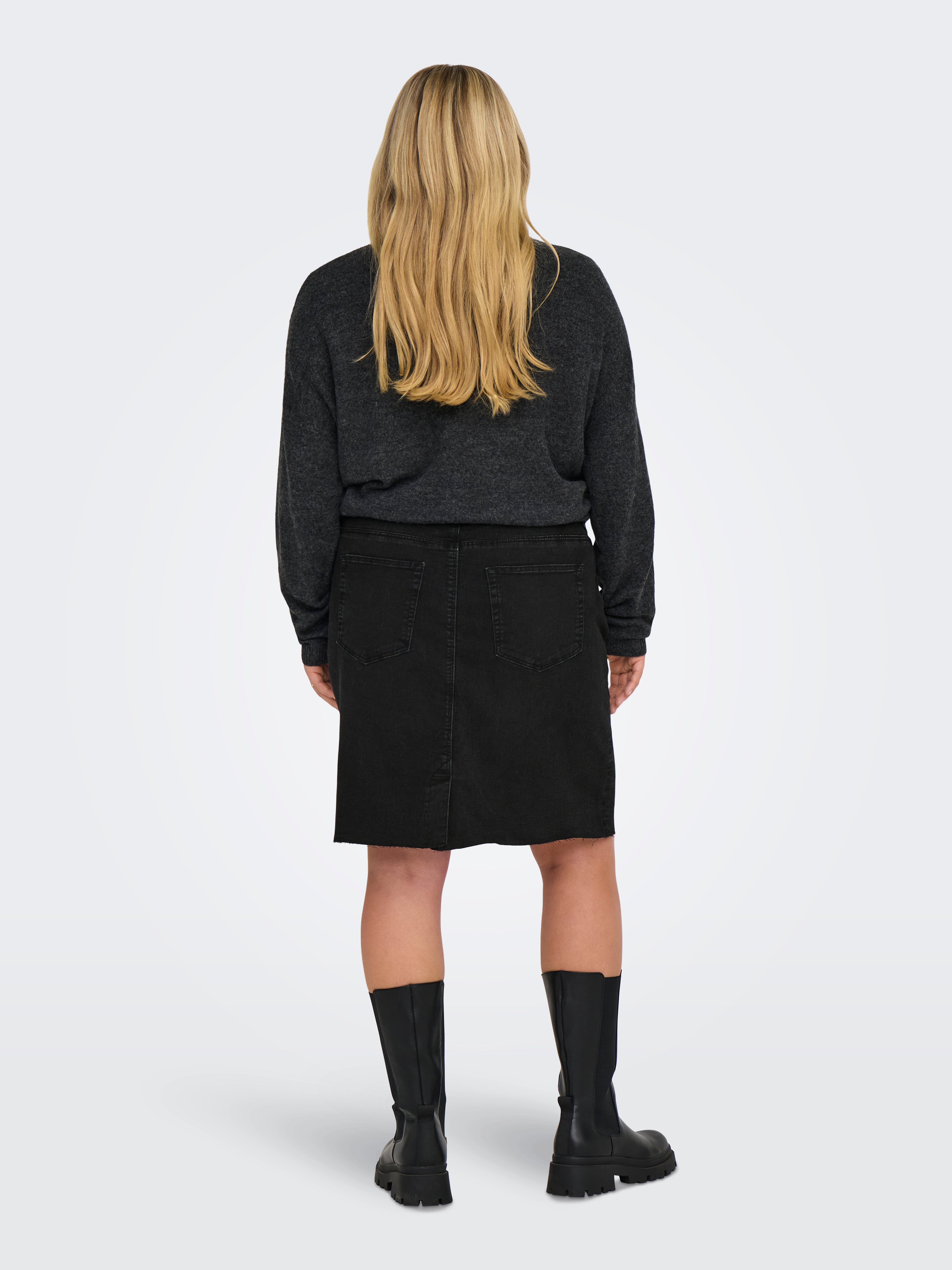 CARSLOAN Jeansrock Washed Black