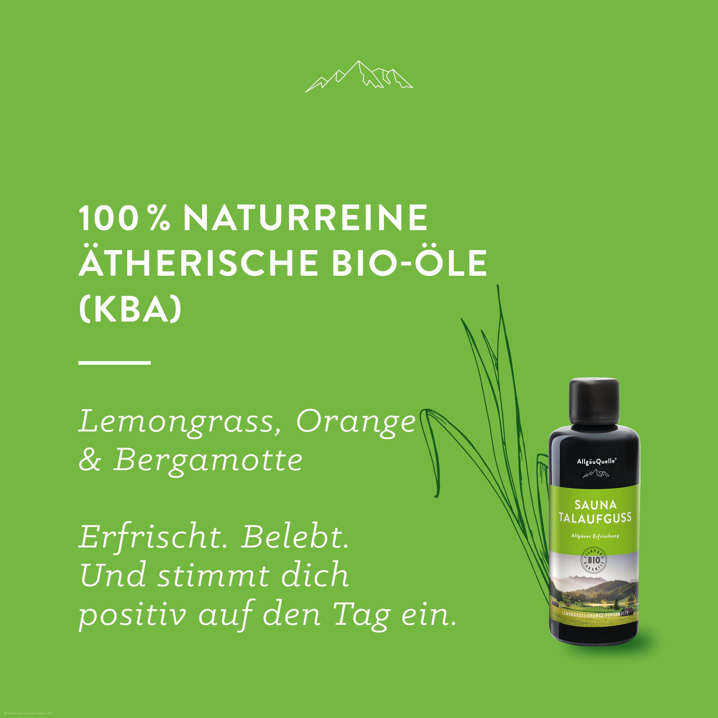 Allgäuquelle Bio Sauna Aufgussmittel Talaufguss Saunaduft Lemongrass