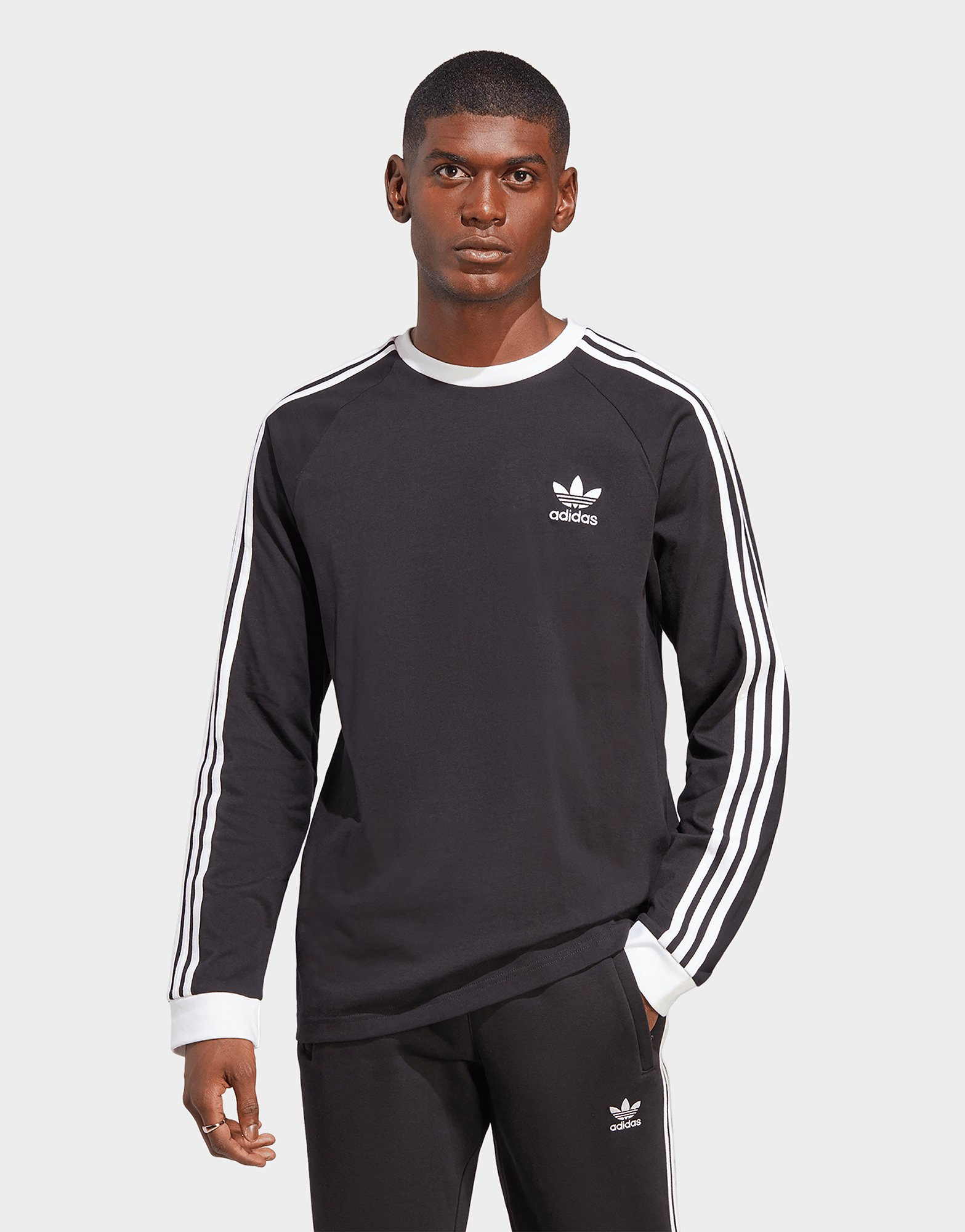 adidas T-shirt manches longues 3 bandes Adicolor Classics