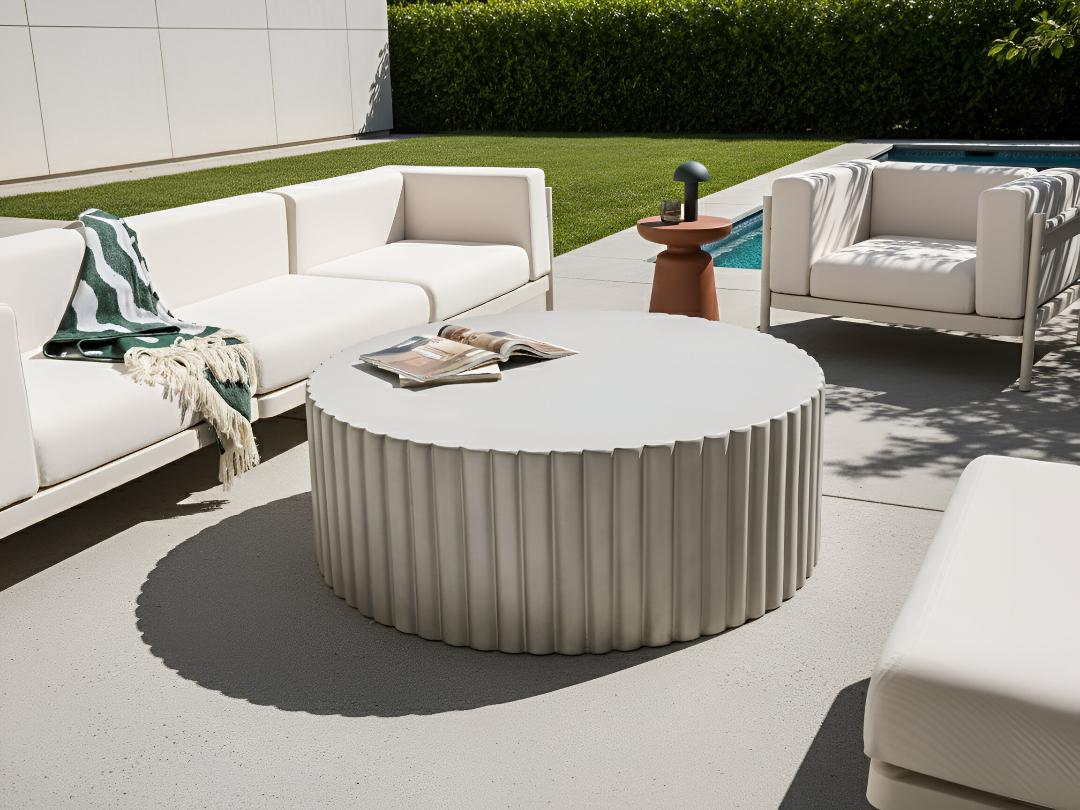 Salontafel POZZA 117 cm 117 cm Grijs