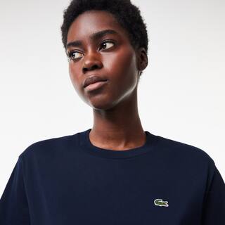 T-shirt relaxed fit en jersey de coton pima léger T-Shirts - Bleu - Lacoste - Femme