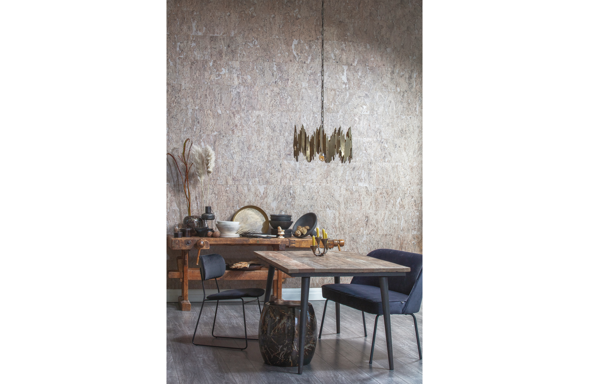 Eetbank Vogue fluweel - Roest
