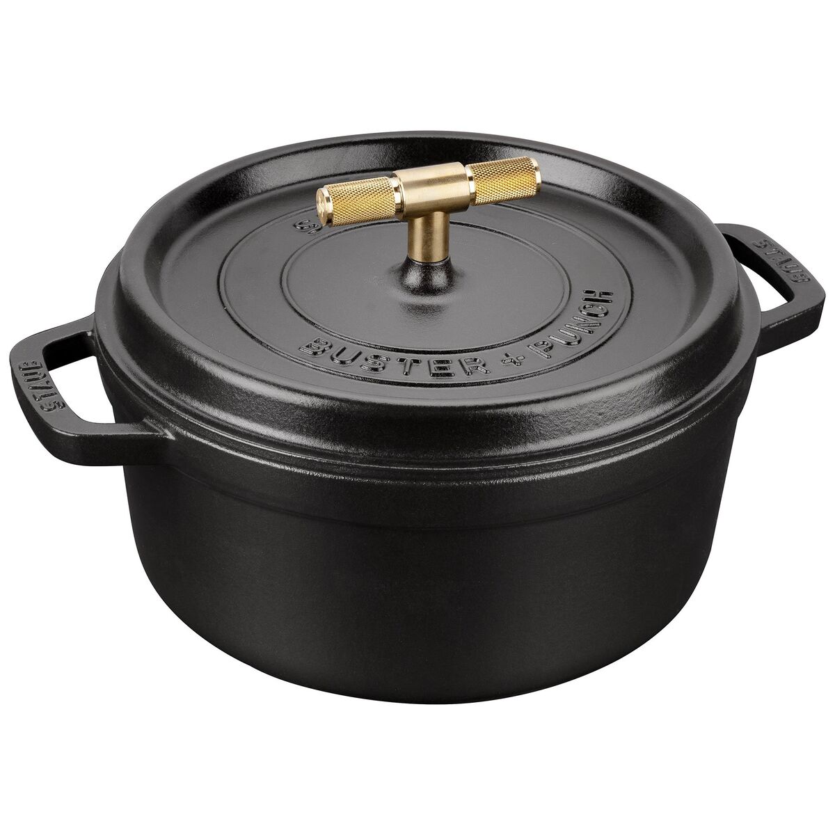 Buster+Punch rund gryte 24 cm, messingknott