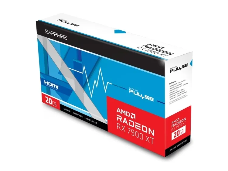Sapphire Pulse Radeon RX 7900 XT - Grafikkort - Radeon RX 7900 XT - 20 GB GDDR6 - PCIe 4.0 x16 - 2 x DisplayPort, 2 x HDMI