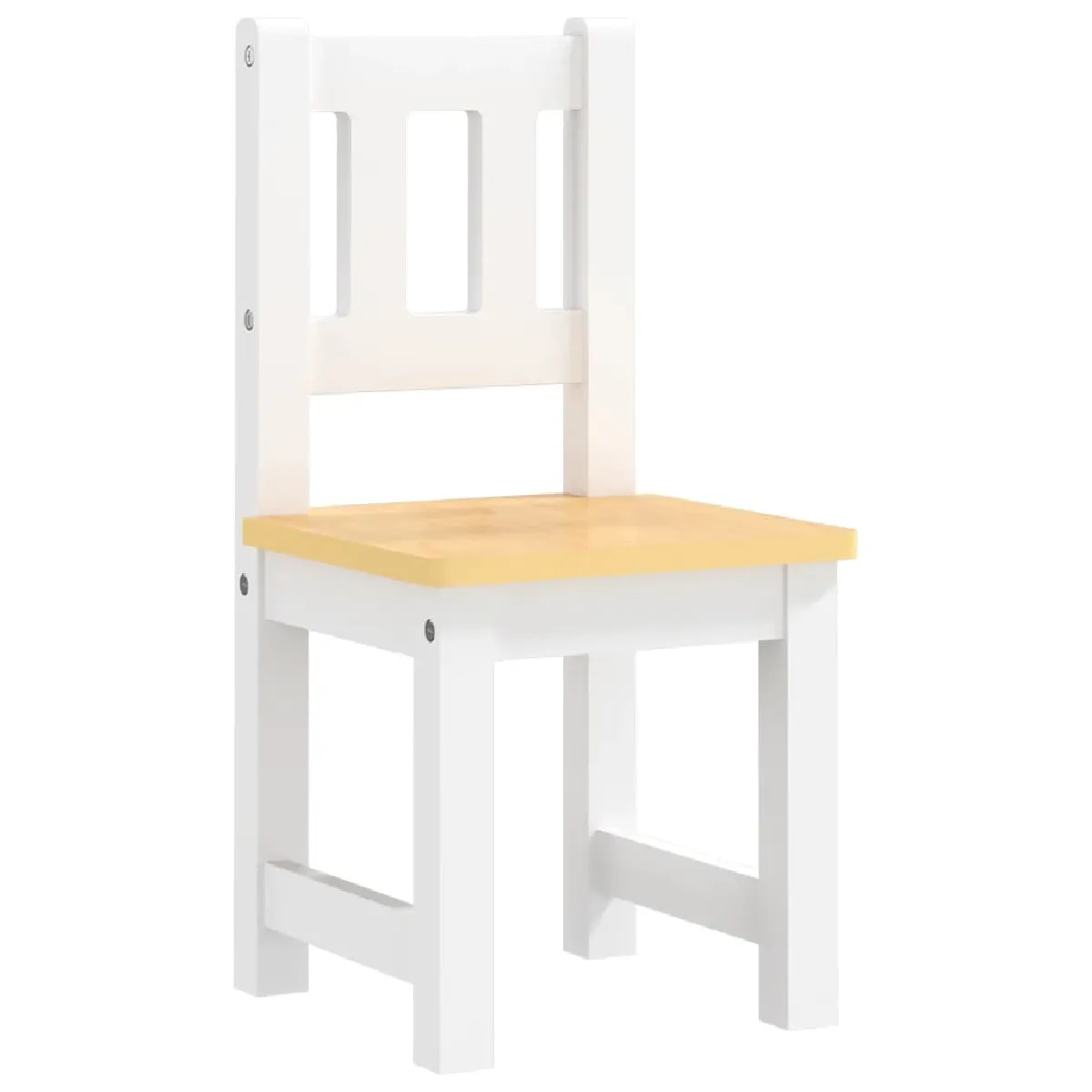 vidaXL Table et chaises enfants - Blanc