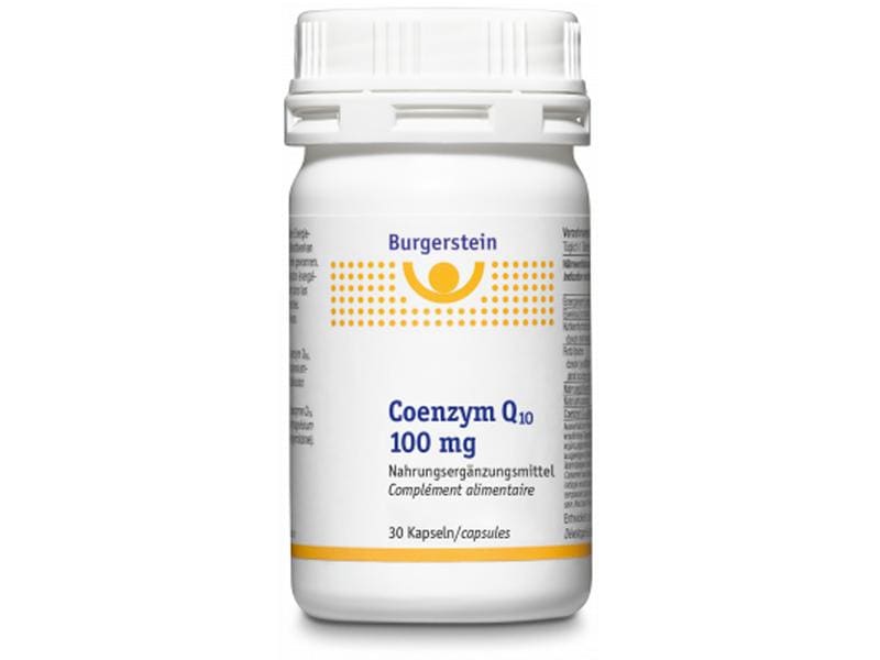 Burgerstein Coenzyme Q10 100 mg 30 Kapseln Vegane Nahrungsergänzung mit Coenzym Q10
