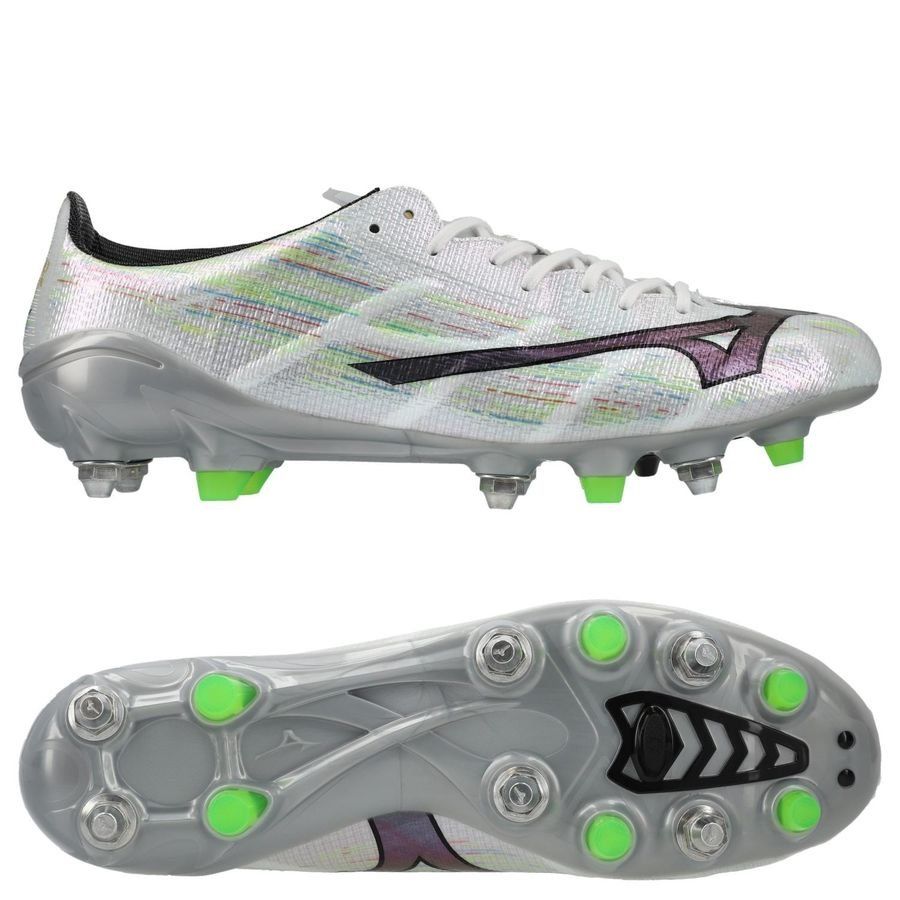 Mizuno Alpha II Made in Japan SG - Blanc/Silver Iridescent/Noir