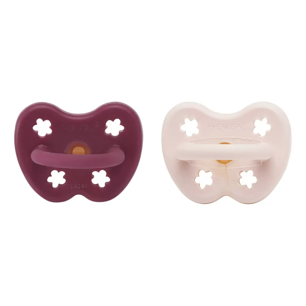 Hevea Sut, 3-36 mdr, Ortodontisk, Powder Pink & Rosewood - 2 stk.