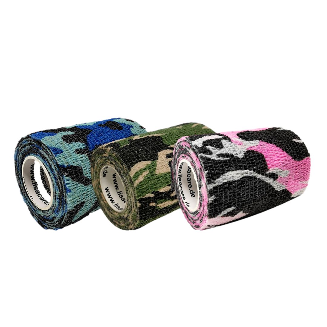 LisaCare selbsthaftende Fingerpflaster 7,5cmx4,5m - Camouflage-Mix