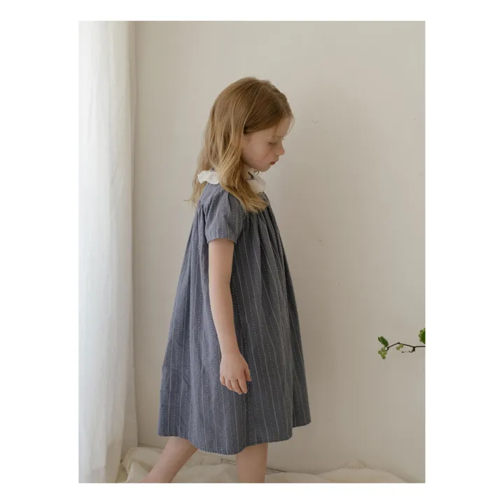 Louisiella Robe Hansely Volants Dentelle | Bleu nuit