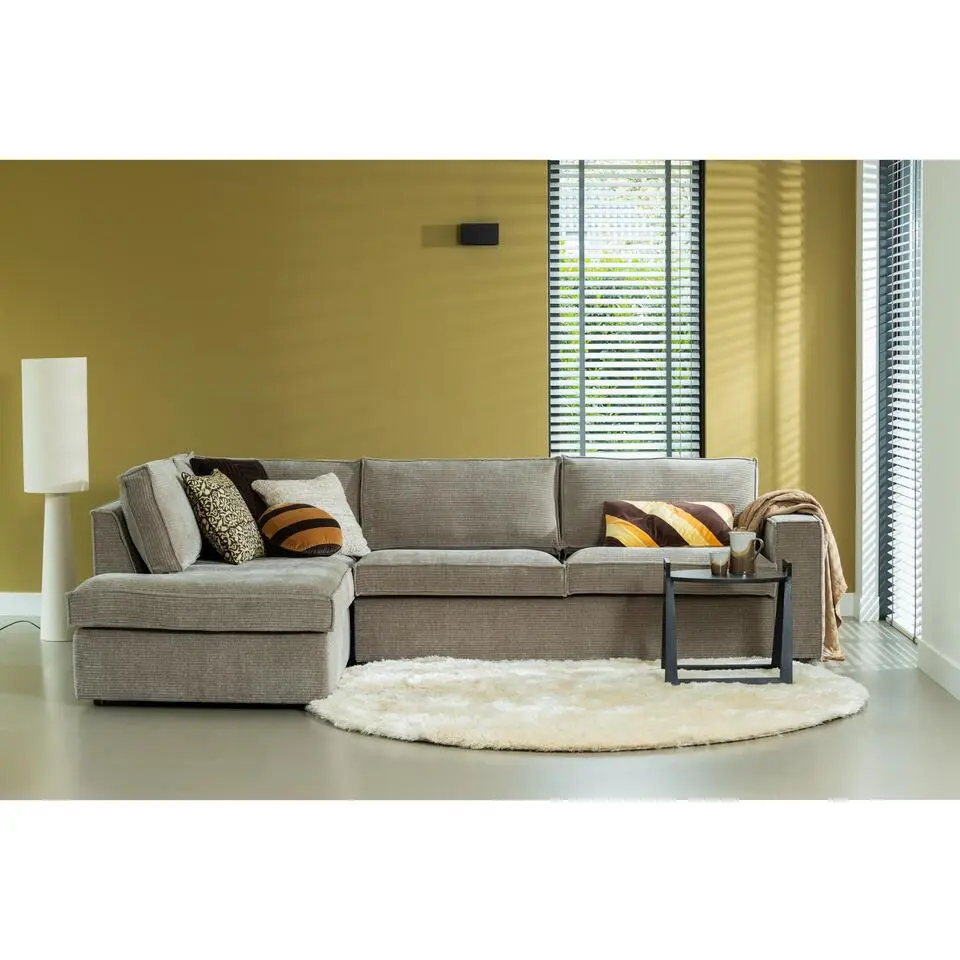 WOOOD Loft Vloerlamp - Metaal/Bouclé - Naturel - 130xØ30 cm